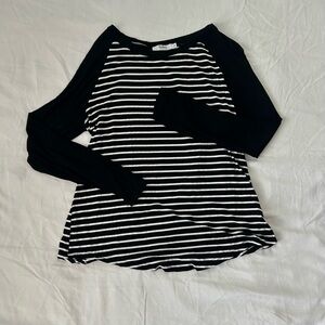 Black and White Sweater with Stripes Size M